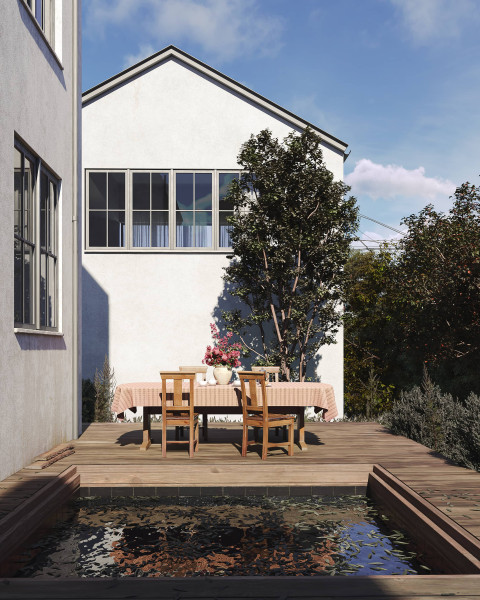 White house render